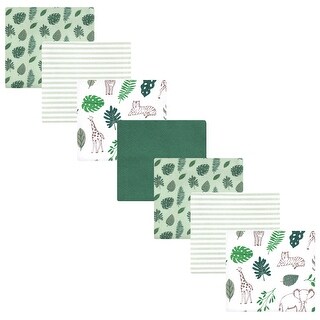 Hudson Baby Cotton Poly Flannel Receiving Blankets Bundle, Jungle, One Size - Jungle - One Size