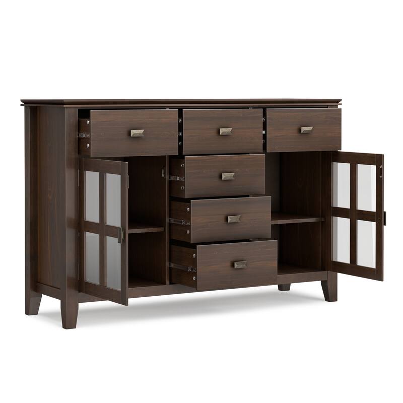 WYNDENHALL Stratford Solid Wood Transitional Sideboard Buffet - 54 inch Wide