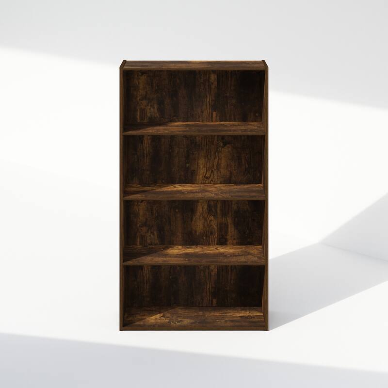 41.7 in. Tall Pine Wood 4-Shelf Bookcase