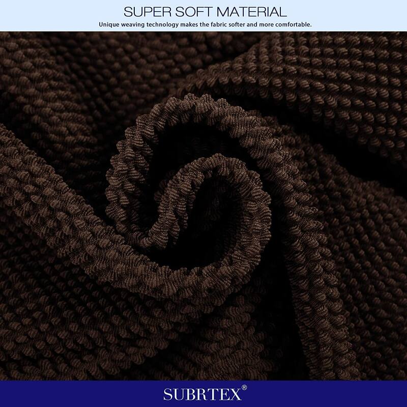 Subrtex 2 PCS Stretch Dining Chair Slipcover Textured Grain Cover