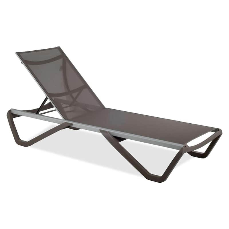 Furnish Theory Seabreeze Deck Patio Sunlounger Sun Lounger Lounge Chair Sling Chaise Lounger (Various Frame & Mesh Colors)
