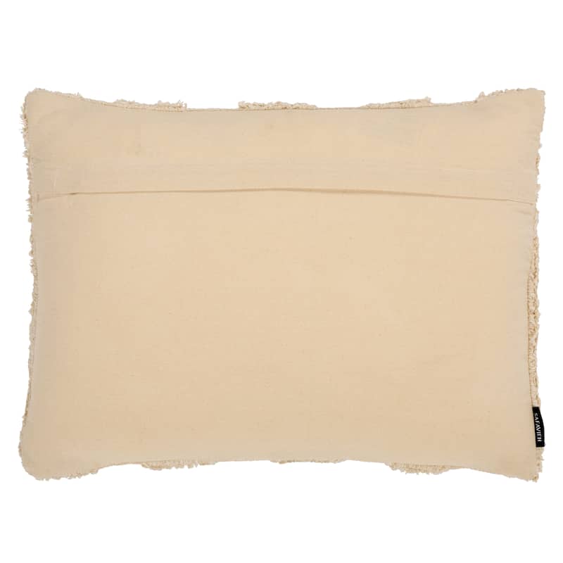 SAFAVIEH Home Maja 15"W X 23"L Natural Cotton Decorative Throw Pillow