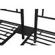 preview thumbnail 13 of 15, Black Twin Size Metal Triple Bunk Bed, Can Be Separated into 3 Twin Beds, Noise Reduced for Three, Safety Guardrail