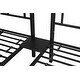 preview thumbnail 13 of 15, Industrial Modern Triple Twin Bunk Bed with Sturdy Metal and Safety Guardrail, Noise Reduced, No Box Spring Needed, Black
