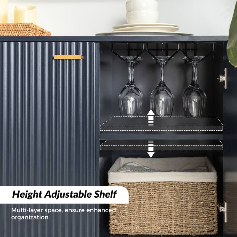 Gilb Modern Storage Sideboard with Adjustable Shelves By HULALA HOME