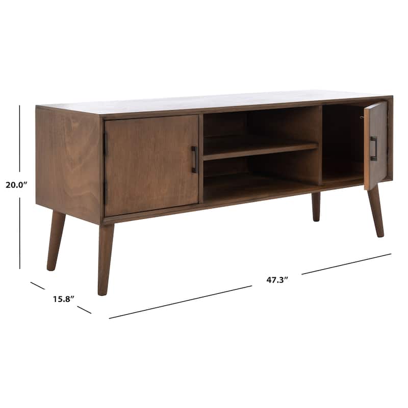 SAFAVIEH Sorrel Mid-Century 47-inch Storage Media TV Stand - 47.3" W x 15.8" L x 20" H