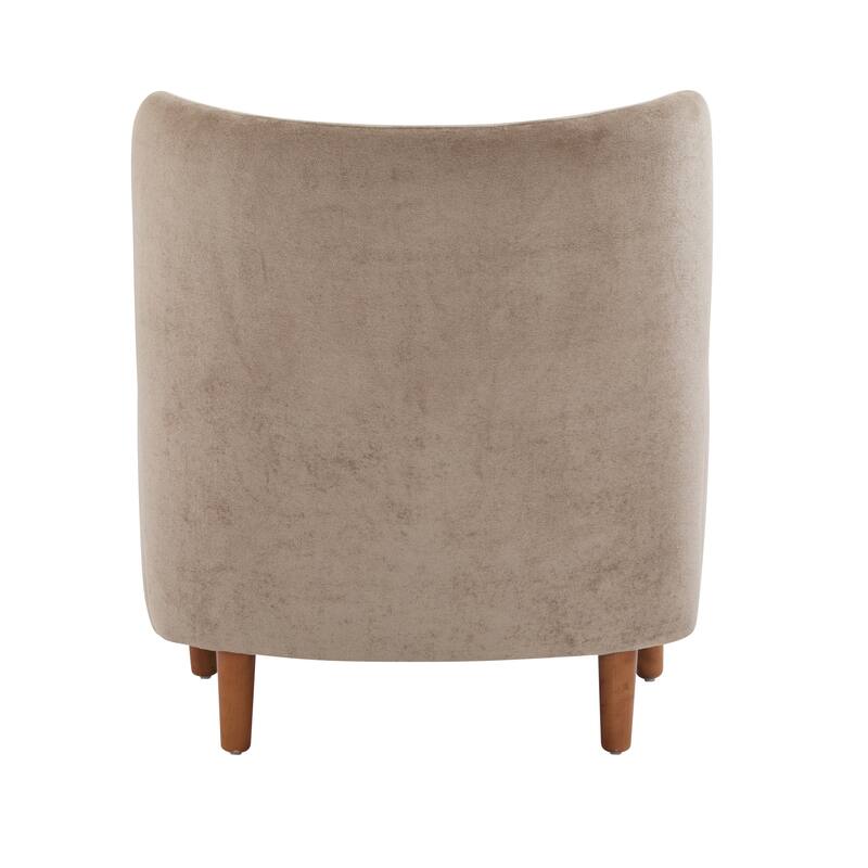 Christopher Knight Home - Parmelee Upholstered Wingback Club Chair with Plush Velvet and Solid Wood Legs