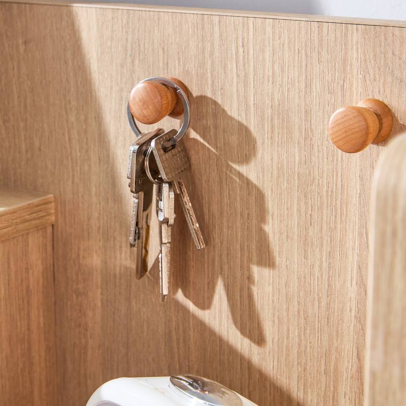 Minimalist MDF Shoe Cabinet with Japanese Rattan Design for Hallways or Living Room Storage Solutions