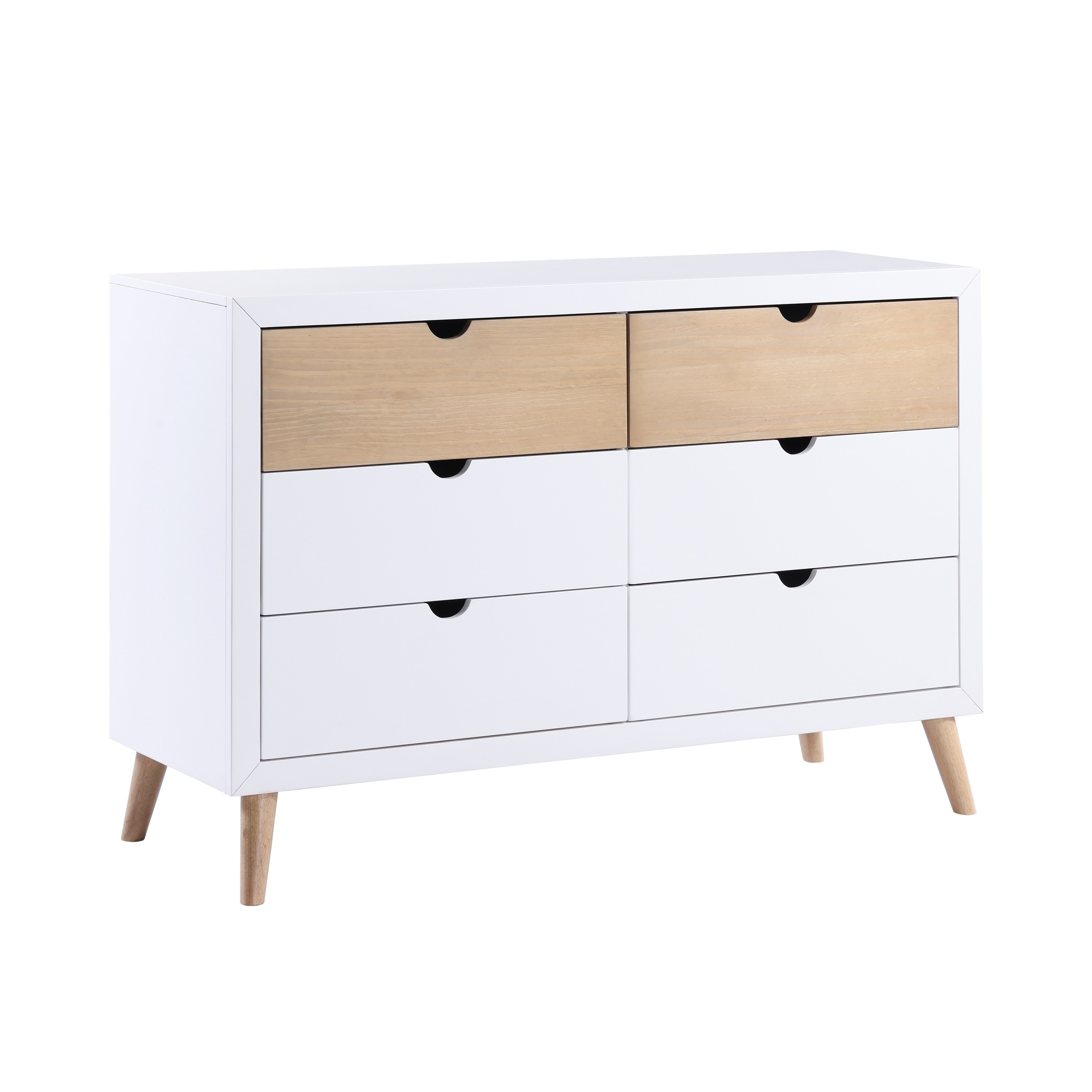 brown white kids dresser Benjara Kara 52 Inch Dresser, 6 Drawers, Cutout Handles, White, Wood Amanda Uprichard Blue Silk EOSS_SS25 Color:Ocean this wooden dresser is