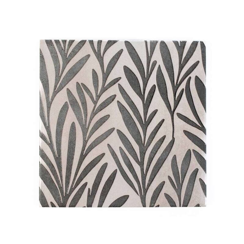 The Tile Life Olea 6x6 Porcelain Wall Tile - Leaves - 6x6 Sample