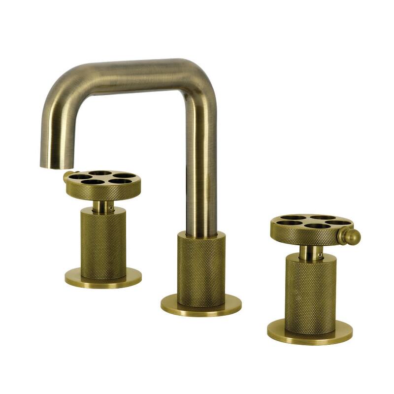 Kingston Brass KS141.RKZ Wendell 1.2 GPM Widespread Bathroom Faucet - Antique Brass