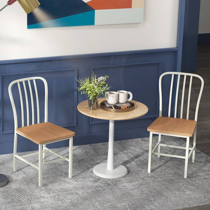 Gymax Dining Chair Set of 4 Armless Spindle Back Kitchen Chairs w/