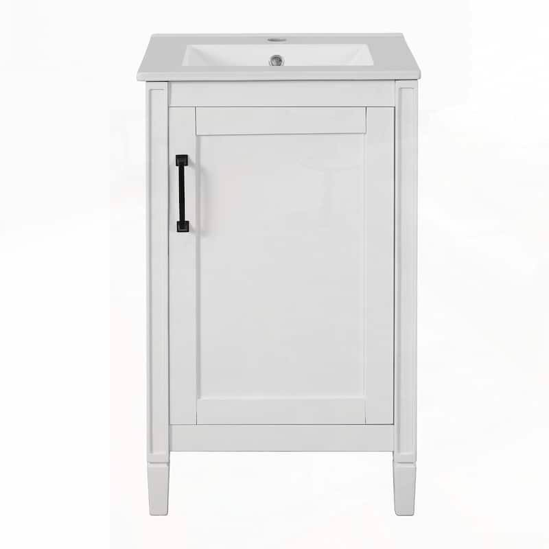 Freestanding Bathroom Vanity with Ceramic Sink