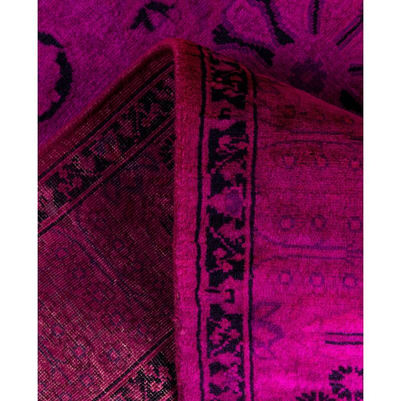 Overdyed One-of-a-Kind Hand-Knotted Area Rug - Pink - 3' 2" x 9' 1"