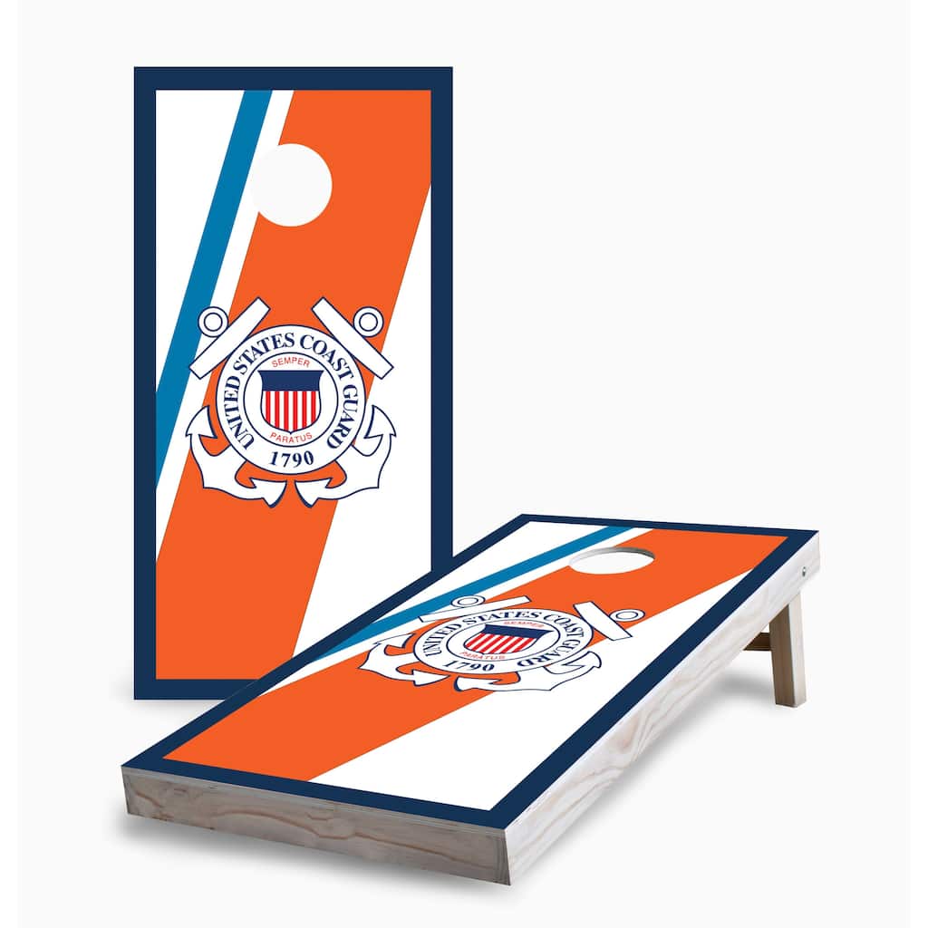 Coast Guard Corn Hole Board Set with Carry Case