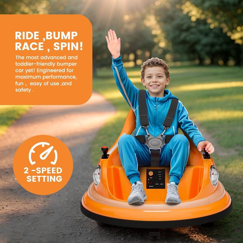 12V Bumper Car Ride On Toys for Kids & Toddlers with Remote Control