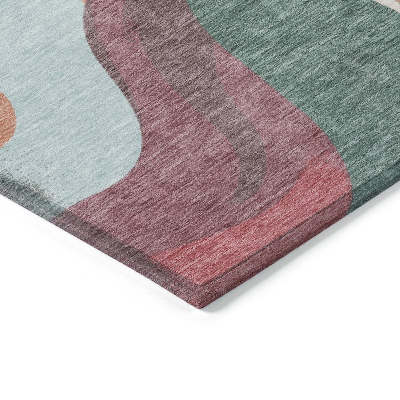 Machine Washable Indoor/Outdoor Casual Contemporary Chantille Rug