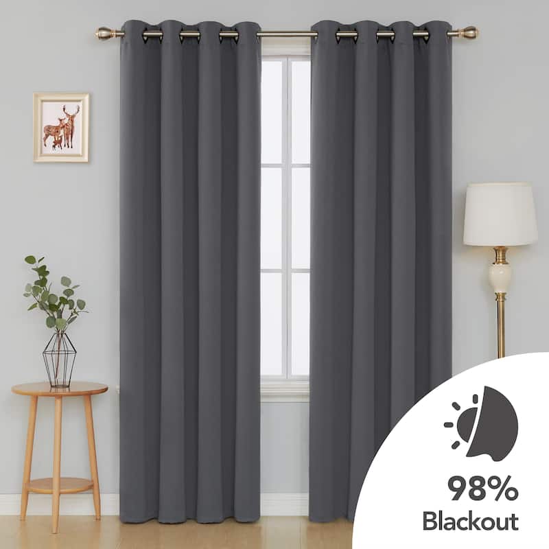 Deconovo Square Grommet Curtain Panel Pair(2 Panel)