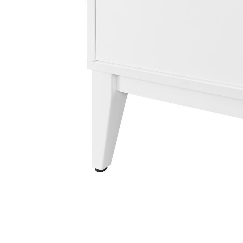 Four-Door Storage Cabinet Wooden Sideboard Cabinet, Adjustable Shelf