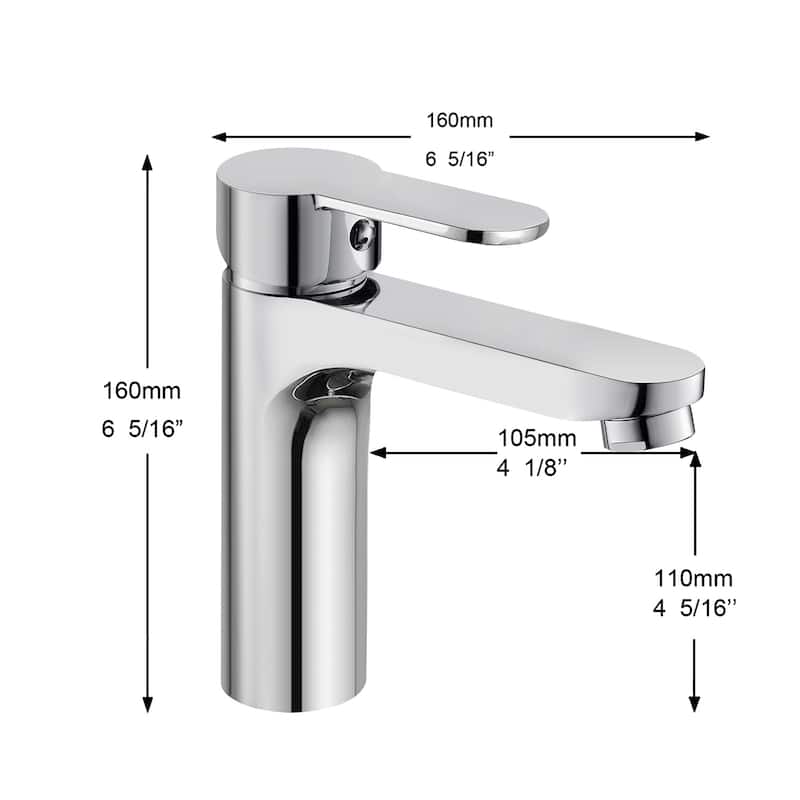 Topcraft Single Handle Single Hole Bathroom Faucet Bathroom Vessel Faucet