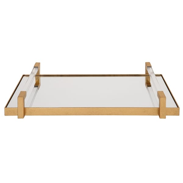 slide 2 of 6, Uttermost Deki Gold Mirrored Tray - 23.75"W x 3.13"H x 13.5"D