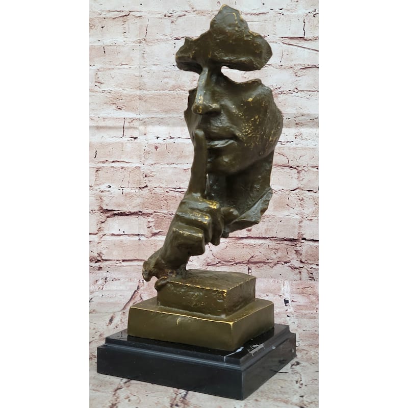Abstract Silence Bronze Sculpture – Dali Modern Art Decor