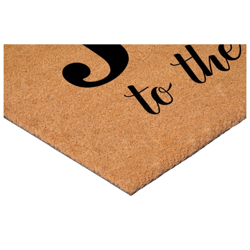 HomeRoots 17" X 29" Brown And Black Christmas Outdoor Coir Door Mat - 17.00' X '29.00