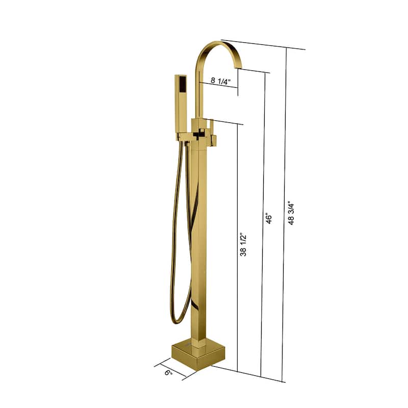 Freestanding Bathtub Faucet with Hand Shower