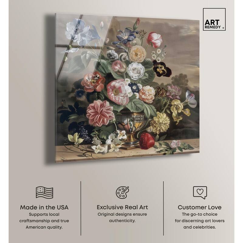 Classical Dream Vase II Acrylic by Art Remedy, Ready to Hang