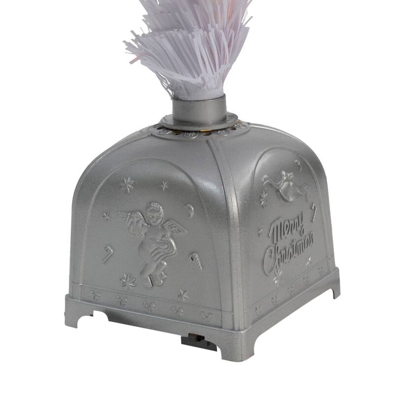 3' LED Color Changing White Fiber Optic Artificial Christmas Tree - 3 Foot