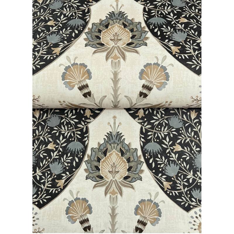 A-Street Prints Auden Black Floral Grandeur Wallpaper