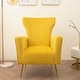 preview thumbnail 6 of 7, Modern Wingback Arm Chair with Gold Legs
