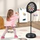 preview thumbnail 2 of 6, 2-in-1 Height Adjustable Kids Basketball Hoop with Dart Board