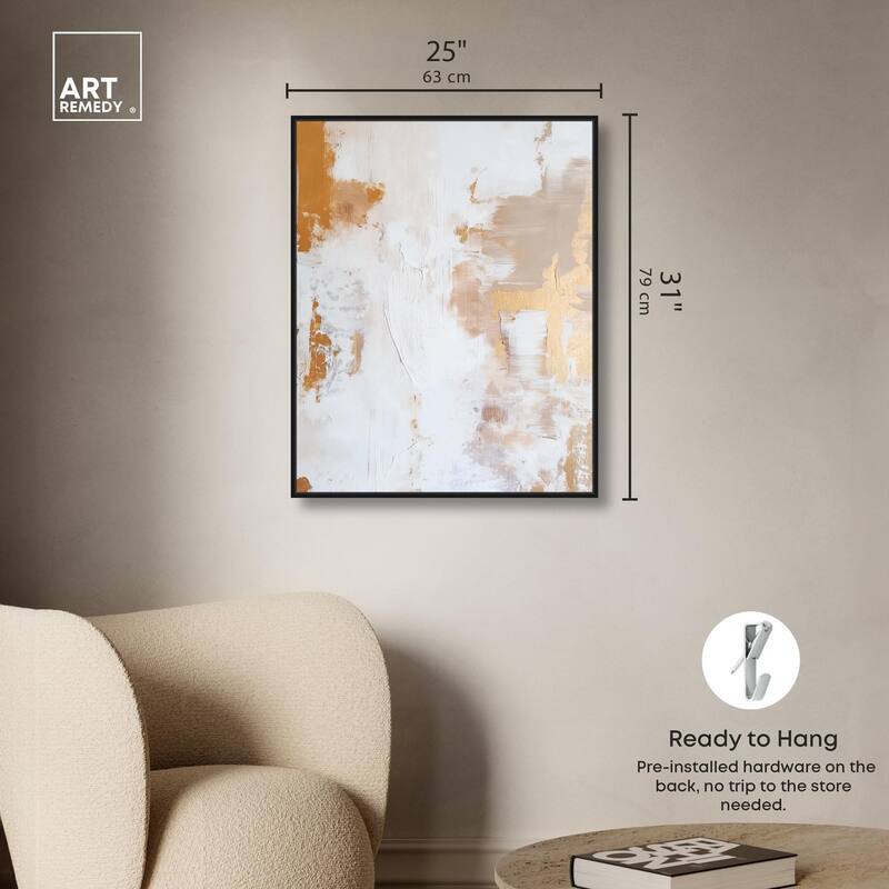 Golden Bronze Ripple I Canvas by Art Remedy