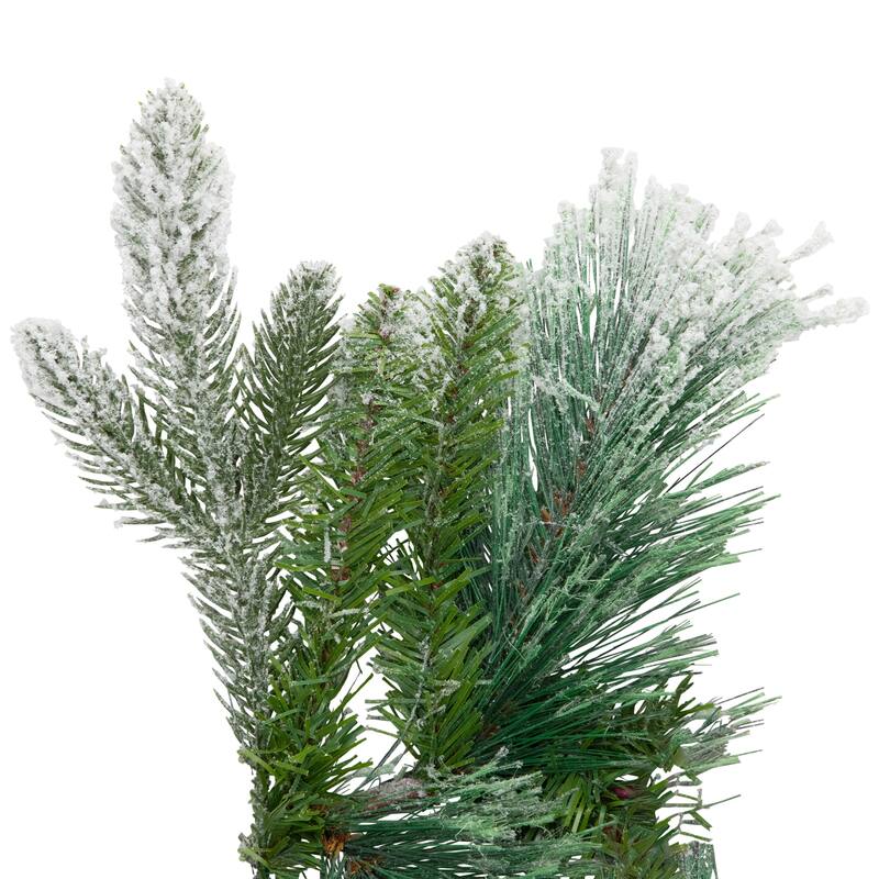 Flocked Calloway Fir with Berries Artificial Christmas Wreath - 24" - Unlit