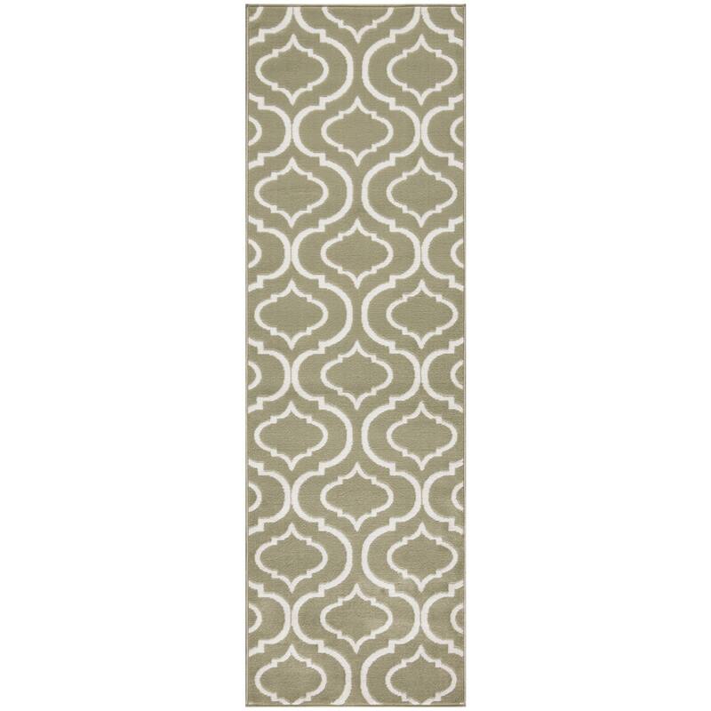 Bekaf Power Loomed Abstract Non Skid Stain Resistant Area Rug By HomeRoots - 87' X '27' X '0.5