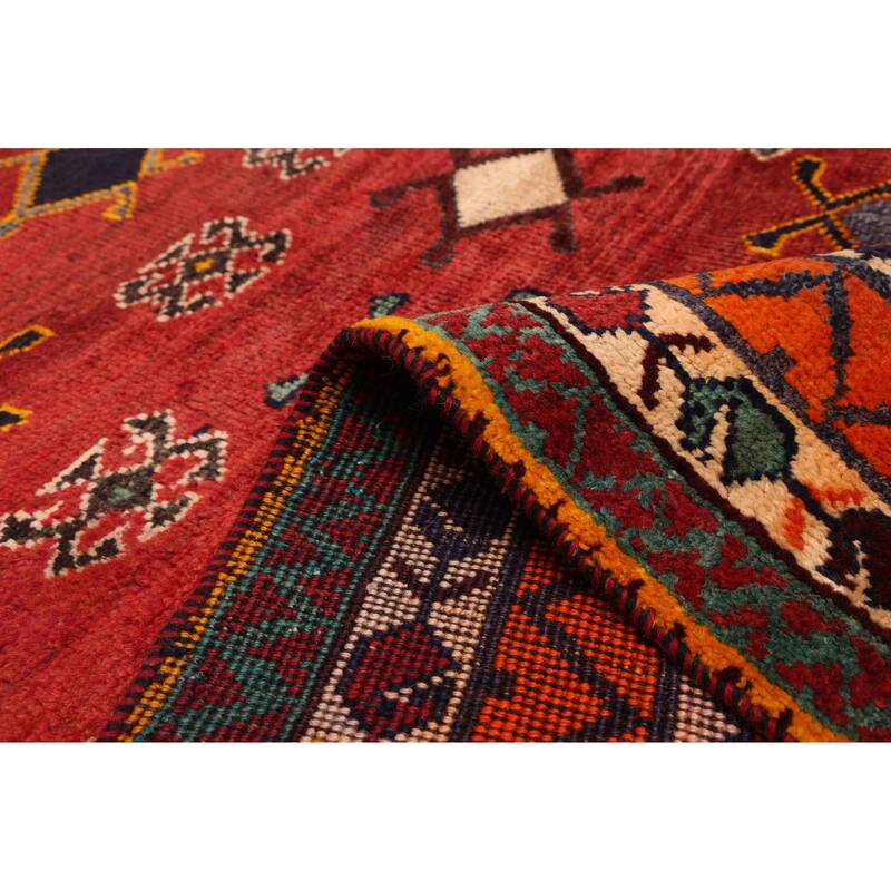 ECARPETGALLERY Hand-knotted Melis Dark Red Wool Rug - 4'0 x 7'2