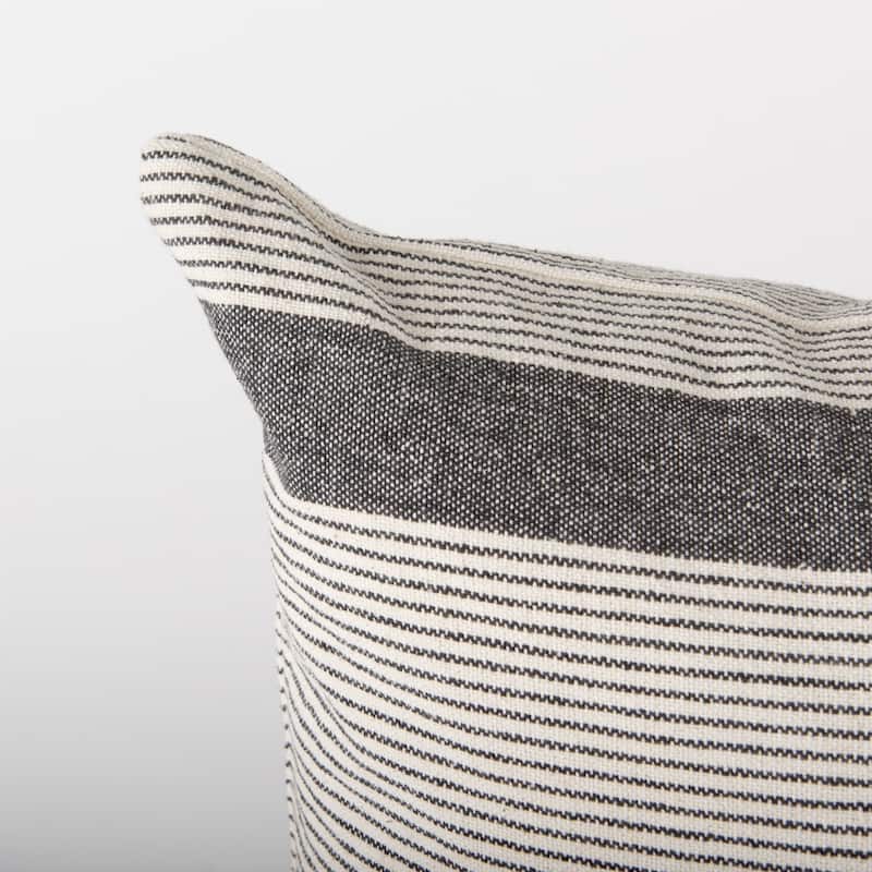 Nancy Beige w/ Black Stripe Detail Decorative Pillow Cover