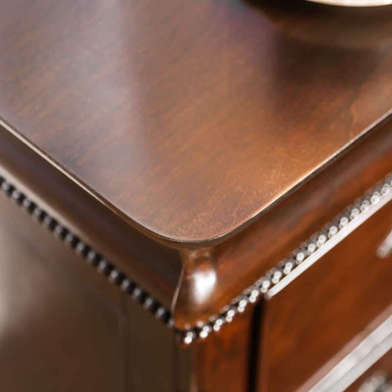 Diva Traditional Cherry Solid Wood 2-Drawer Nightstand by Furniture of America