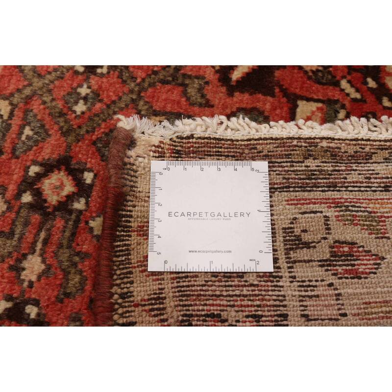 ECARPETGALLERY Hand-knotted Andelz Red Wool Rug - 3'7 x 10'1