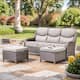 Option Brwon Wicker Beige Cushion