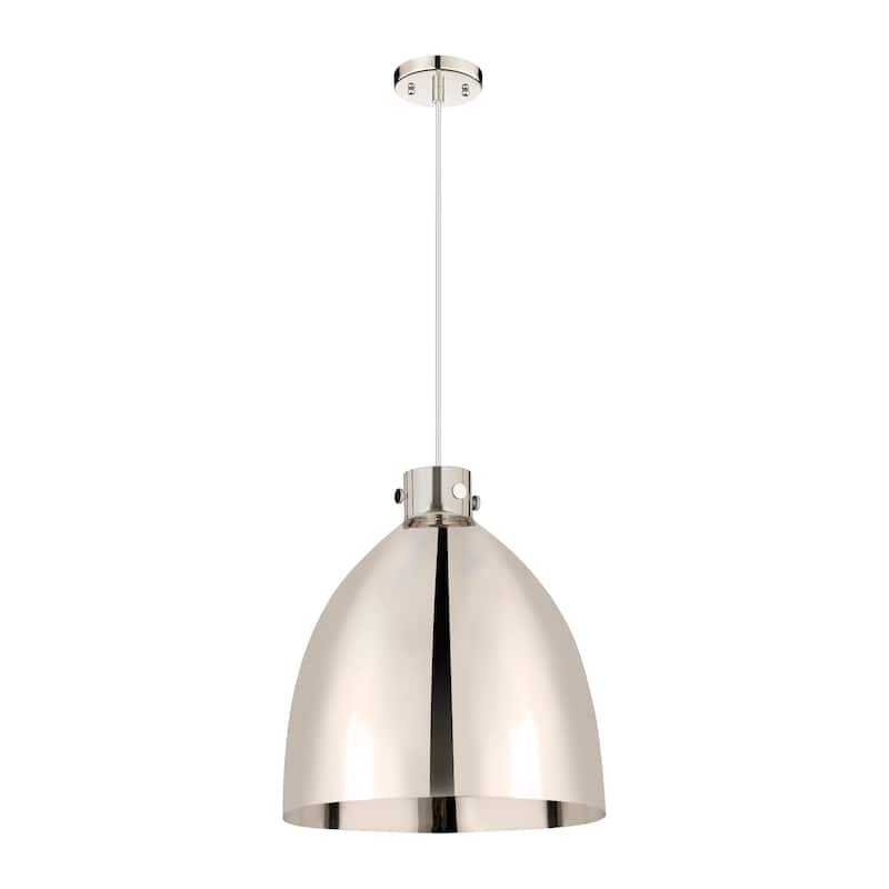 Innovations Lighting Newton Metal Bell - 1 Light 18" Cord Hung Pendant - Polished Nickel
