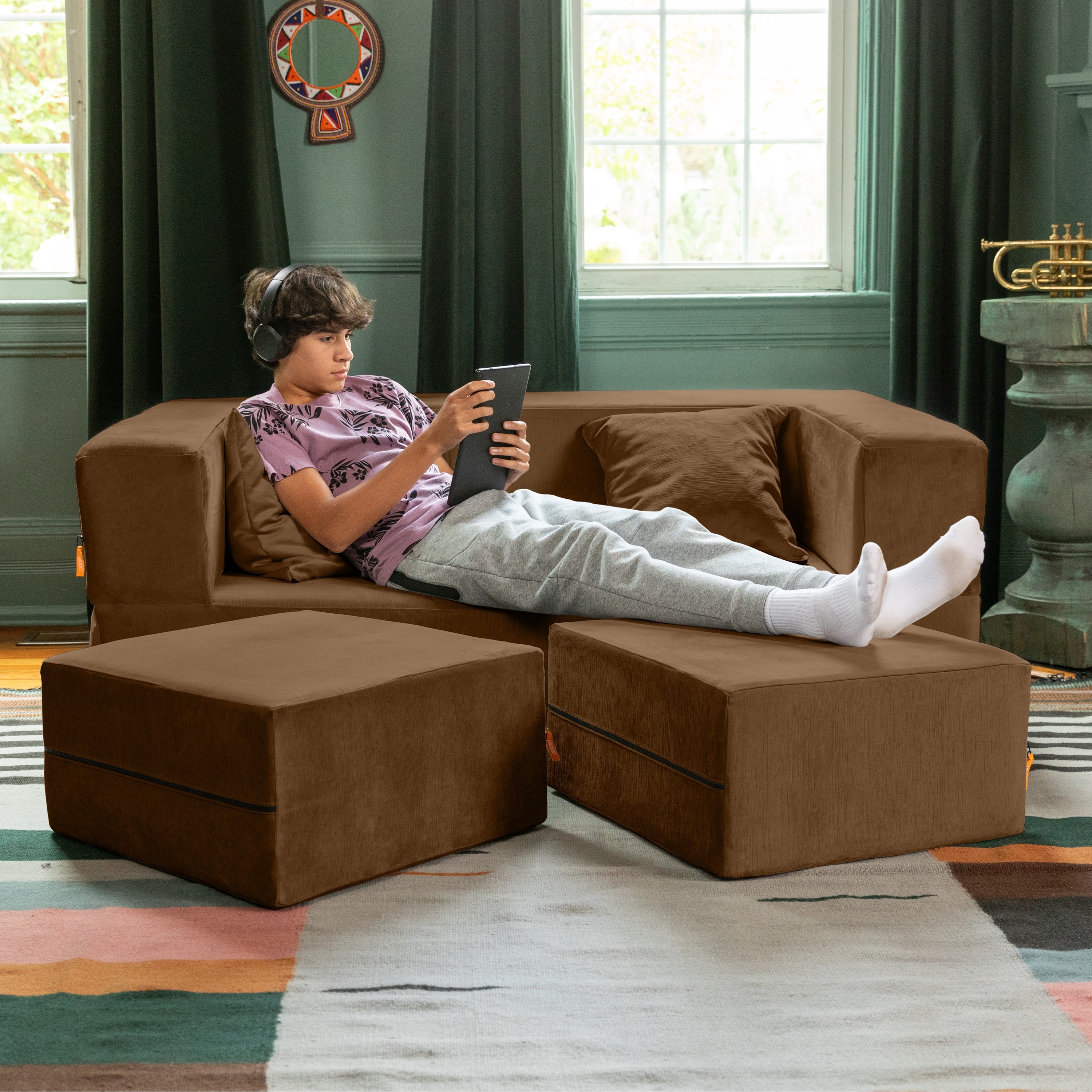 Jaxx zipline convertible sleeper cheap sofa