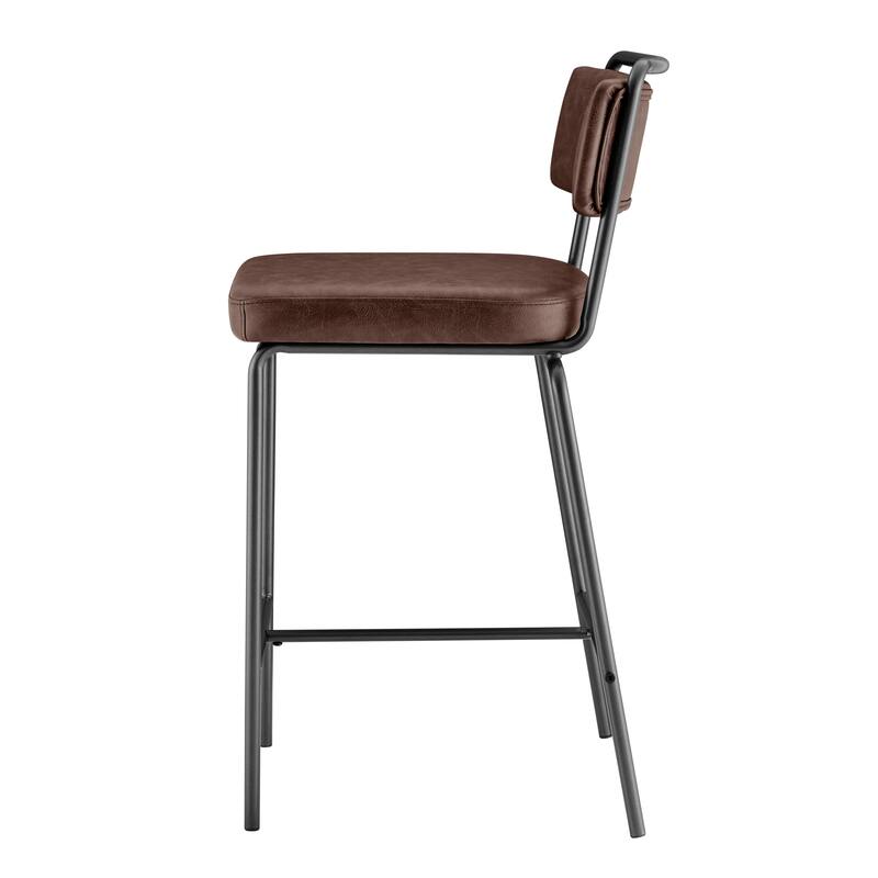 NPD Furniture Zander Faux Leather Counter Stool (Set of 4)