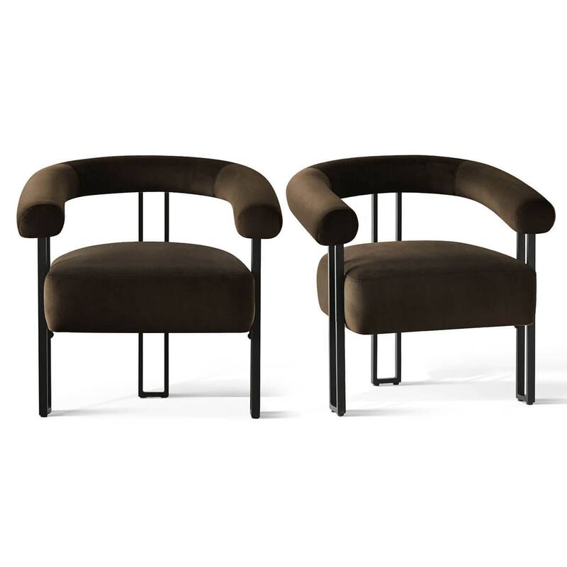 30" Wide Upholstered Velvet Accent Chair