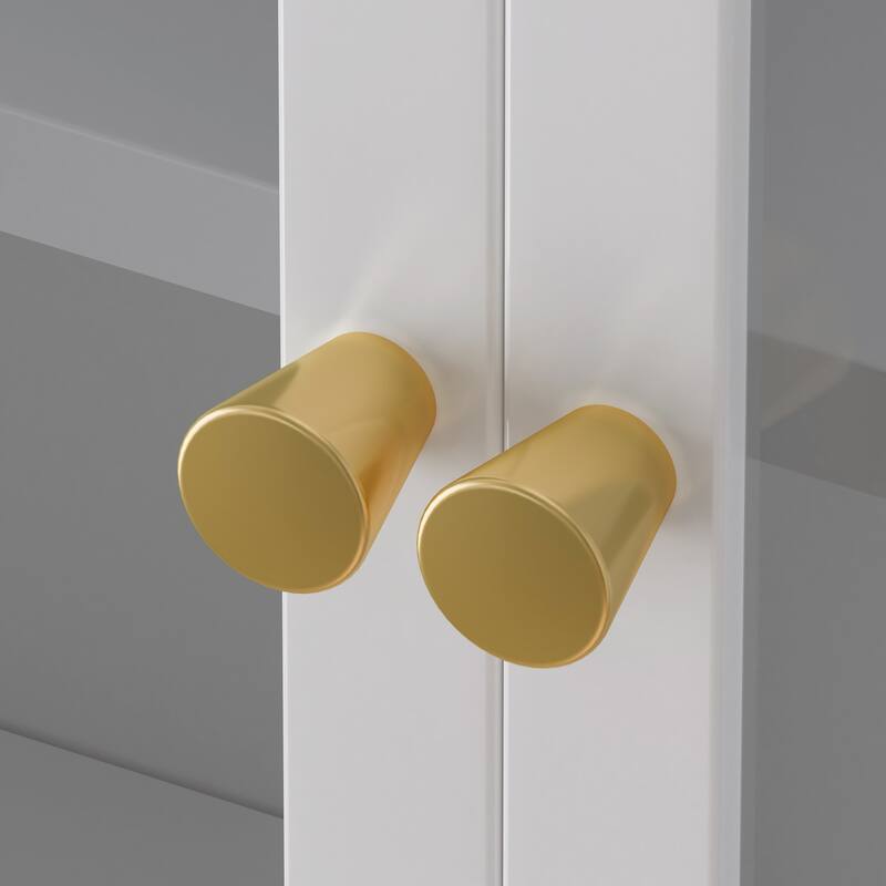 Wall mounted four door glass storage cabinet for bathroom