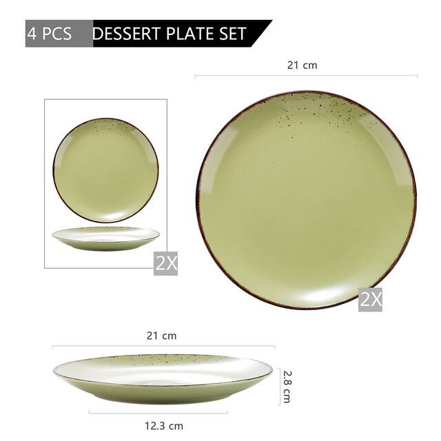 vancasso Navia Rustic Vintage Dinner Plates Dessert Plate (Set of 4)