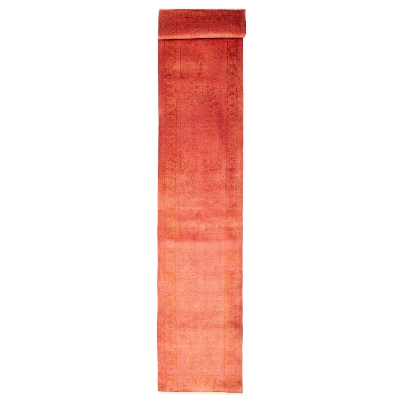 ECARPETGALLERY Hand-knotted Vibrance Copper Wool Rug - 2'7 x 13'11 - Dark Copper - 2'7 x 13'11