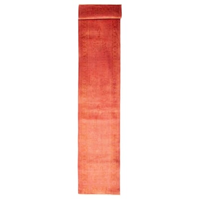 ECARPETGALLERY Hand-knotted Vibrance Copper Wool Rug - 2'7 x 13'11