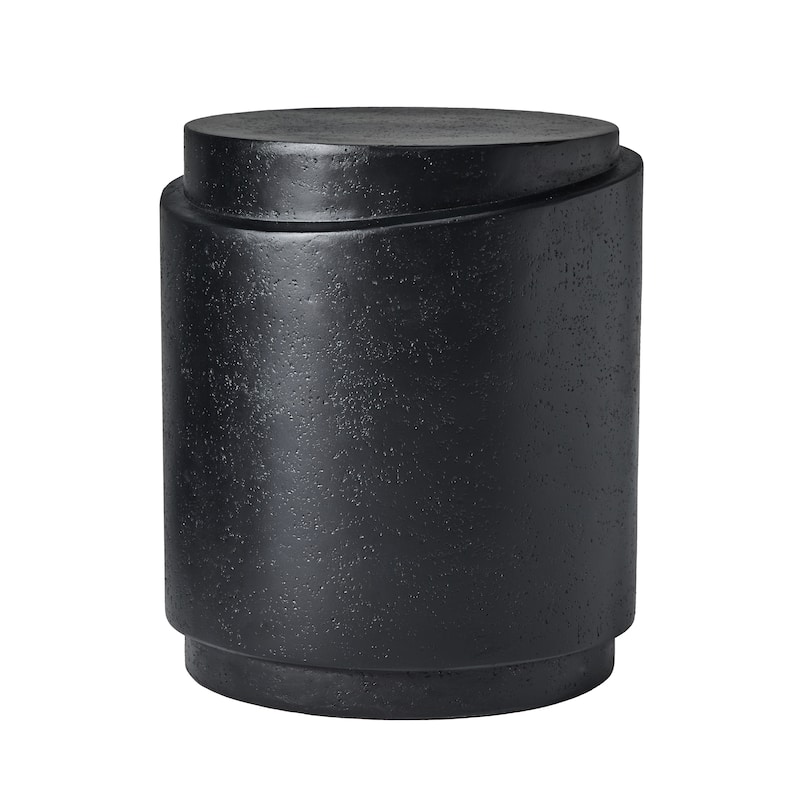 Christopher Knight Home - Terra Modern MGO Outdoor Side Table with Sloped Top in Black - 16.34"W x 16.34"D x 18.7"H